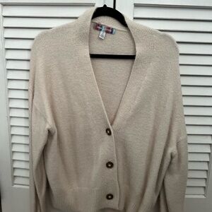 Urban Outfitters Cream Button-Up Cardigan